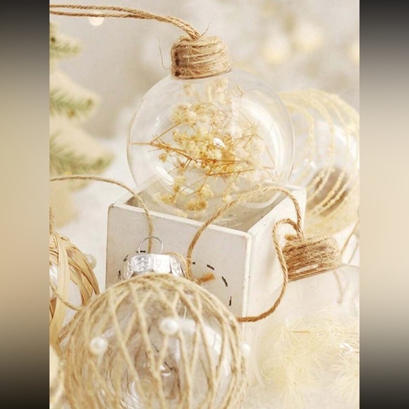Natural Boho Chic Christmas Ornament Set of 6 - Picture 4 of 6